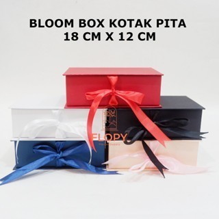 

PROMO (18 *12 cm) Bloom Box Kotak Pita / Kotak Hampers Kue Bunga Kado