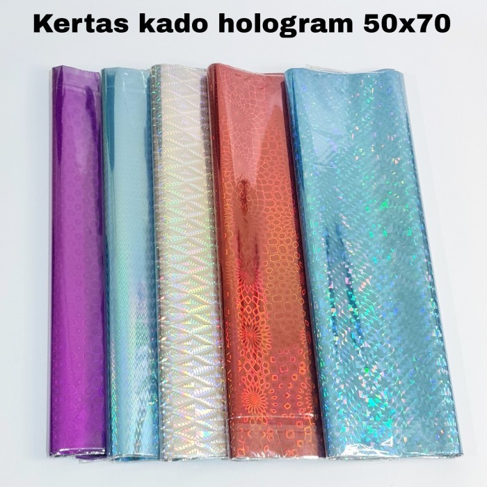 

PROMO SOS Kertas Kado hologram 50x70 (50 lembar) / Bungkus Kado / Bingkisan