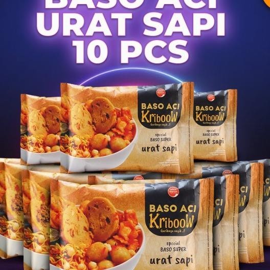 

Baso Aci Kriboow Special Urat Sapi Selera Martini/10 Pcs