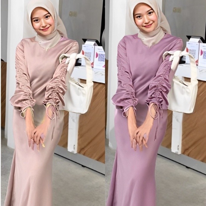 Gamks Kekinian Gsmis Pesta Kondangan Gamus Muslim Polos Baju Gamis Perempuan Ghamis Wanita Idul Fitr