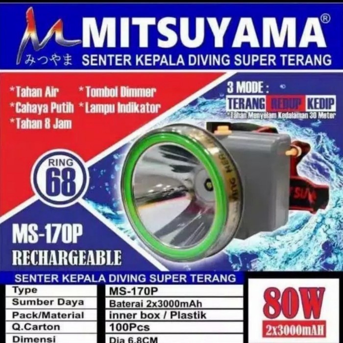 SENTER KEPALA MITSUYAMA SELAM 80 WATT MS 170 P ORIGINAL MITSUYAMA