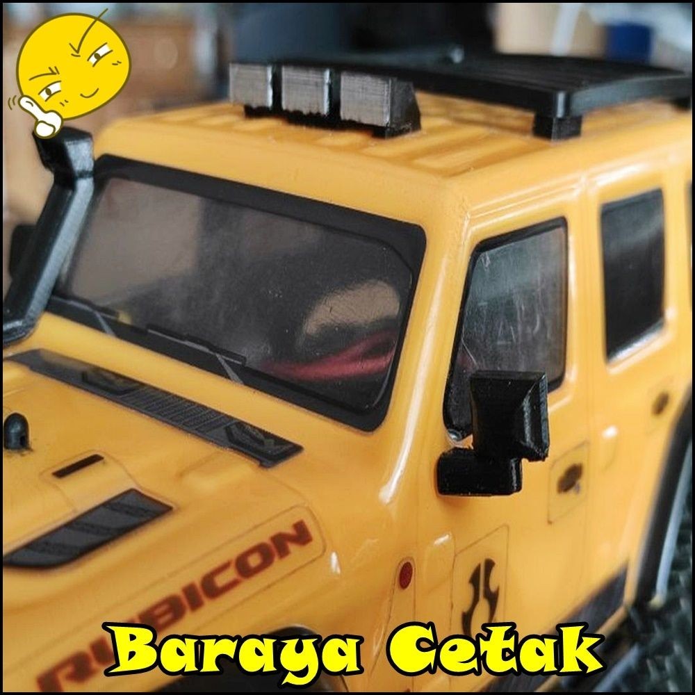 RC Mirrors Axial Spion Kiri Kanan 1/10 SCX24 Axial RGT RC4WD MN86 MN WPL MN 3D Print Aksesoris Maina