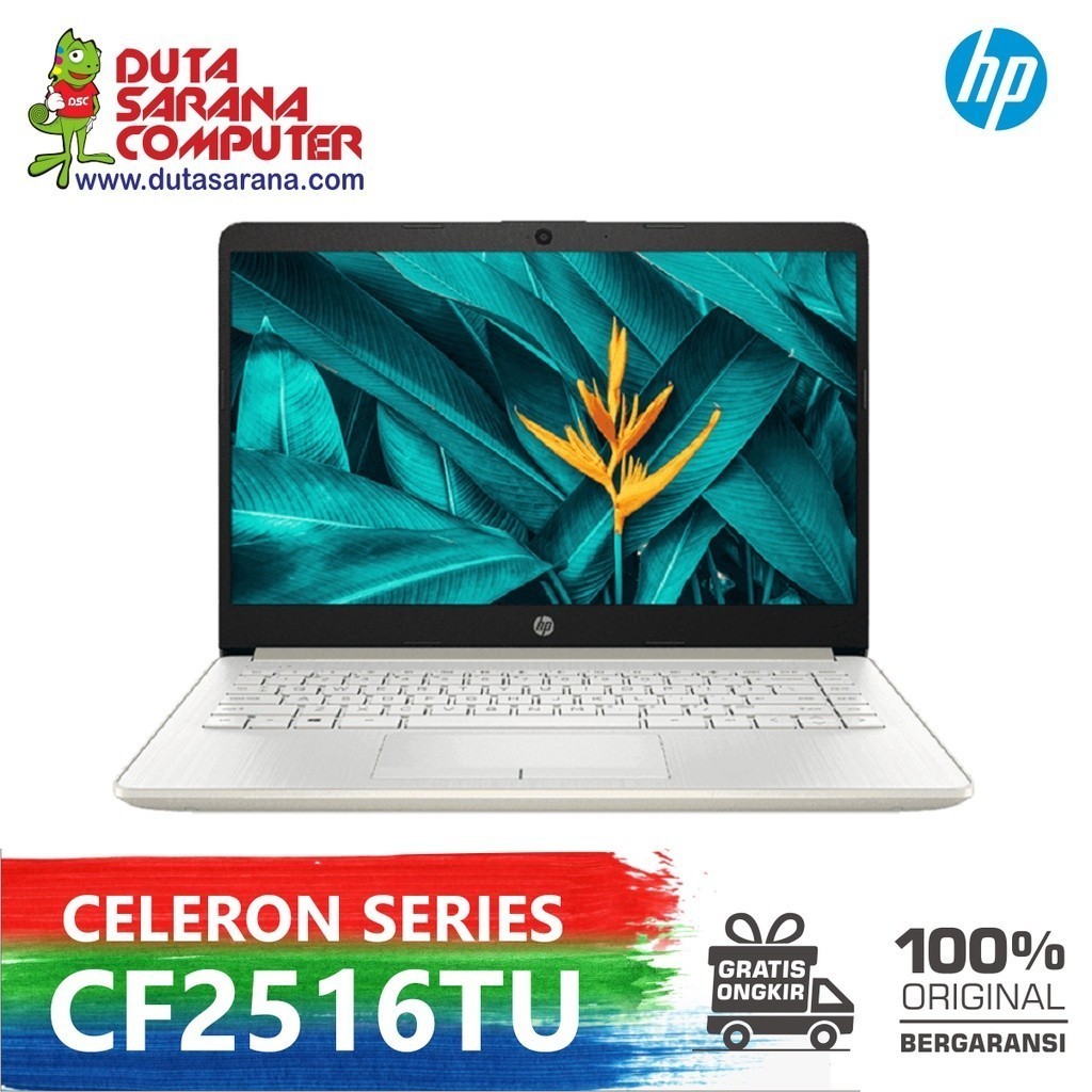 Laptop HP 14s - CF2516TU Intel Celeron N4020 4GB 256GB SSD 14" Win10 + OHS 2019 MURAH - Silver