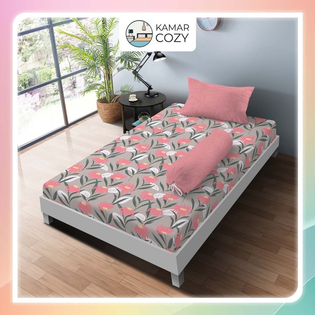 Sprei Kintakun Set Fitted LITE Single 100x200 / 120x200 Margot Tinggi 20 cm Variasi Motif Estetik / 