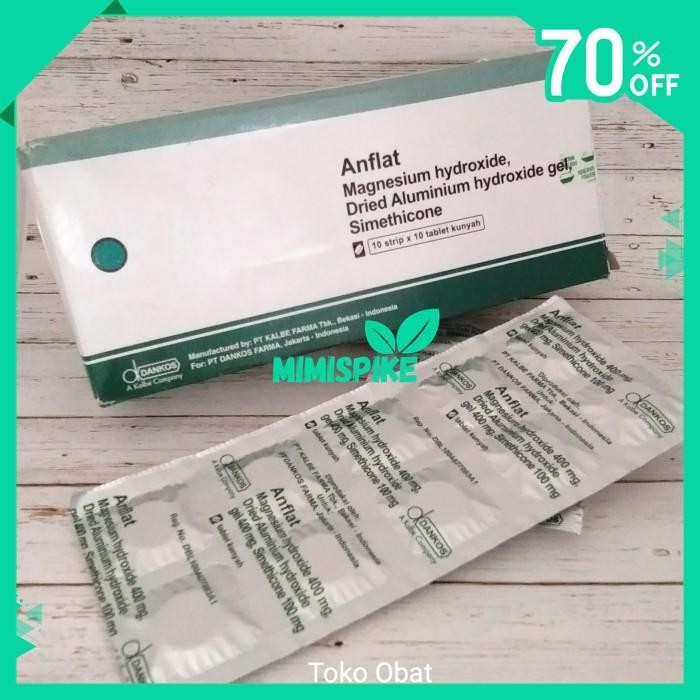 ANFLAT STRIP ISI 10 TABLET KUNYAH OBAT MAAG SEHAT PENCERNAAN & LAMBUNG BY MIMISPIKE 