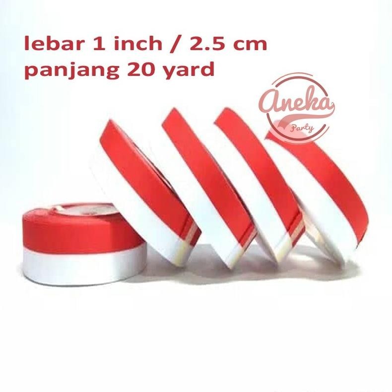 

DISKON BESAR Pita satin merah putih 1 inci / hiasan 17 agustus / HUT RI / pita kain aksesoris HUT RI merah putih COD