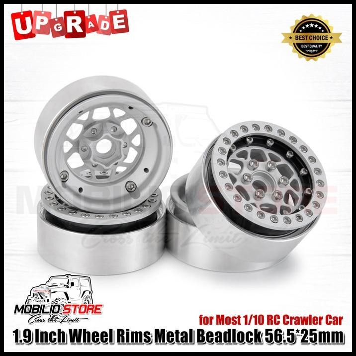 DISKON VELG 1.9 INCH WHEEL RIMS METAL BEADLOCK FOR MOST 1/10 RC CRAWLER CAR 