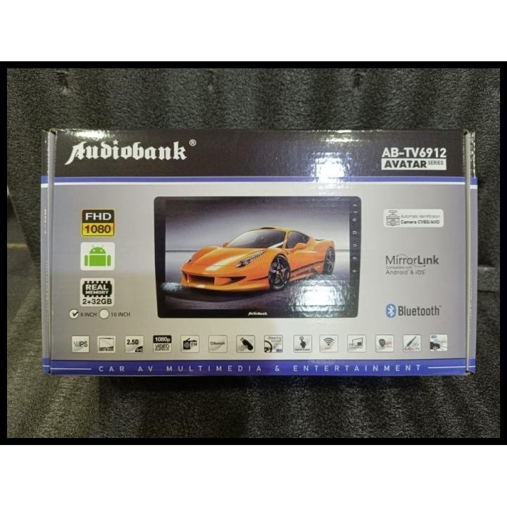 DISKON HEADUNIT ANDROID AUDIOBANK 9 INCH AB-TV6912 / ANDROID 9 INCH AUDIOBANK 
