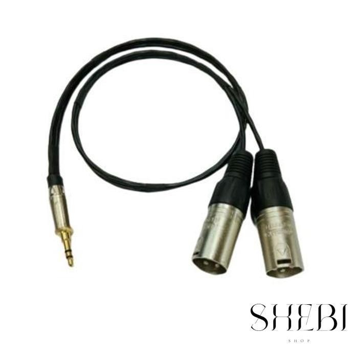 KABEL UNTUK MIXER KE HANDPHONE / 2 JEK CANON TO JEK MINI STEREO shebi_shop