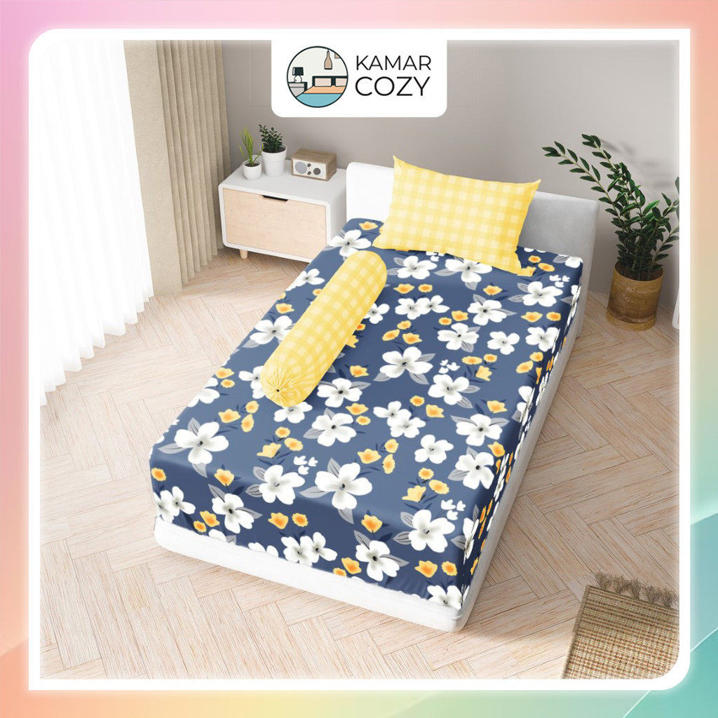 Sprei Kintakun Set Fitted Single 90x200 / 100x200 / 120x200 Lunetta Dluxe Aesthetic Tinggi 25 cm Est