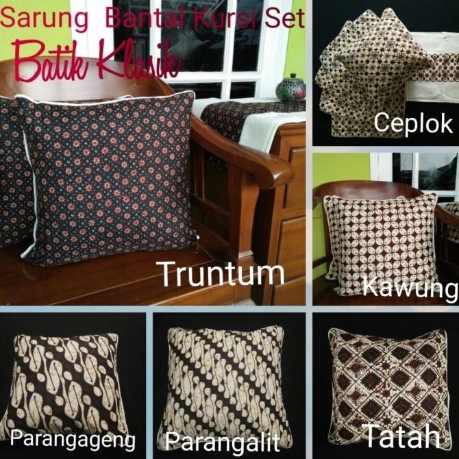 Sarung Bantal Kursi Set Batik Klasik