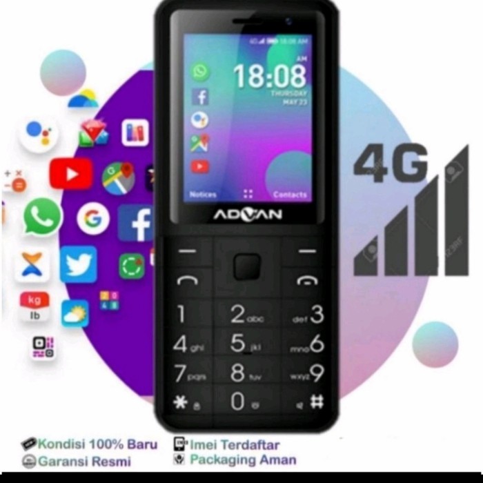 HP HANDPHONE ADVAN HAPE ONLINE 4G LTE HP KEYPAD TOMBOL BISA WHATSAPP