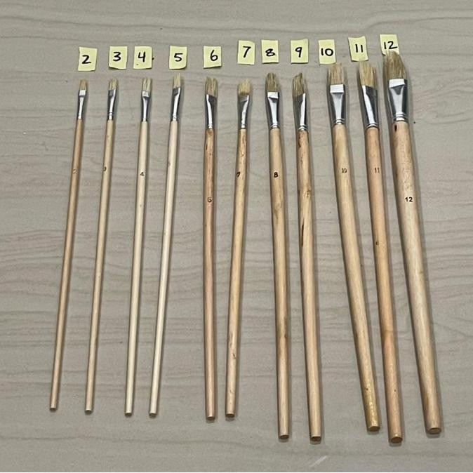 

Kuas lukis gambar foto kuas cat seni paint painting brush harga 12buah TOMS