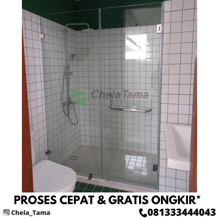 Partisi Kamar Mandi Shower Kaca Tempered 10mm