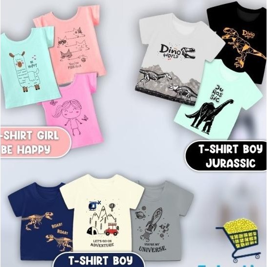 Kazel Tshirt Anak Laki Laki Kazel Kaos Anak Cowok Jurassic Edition