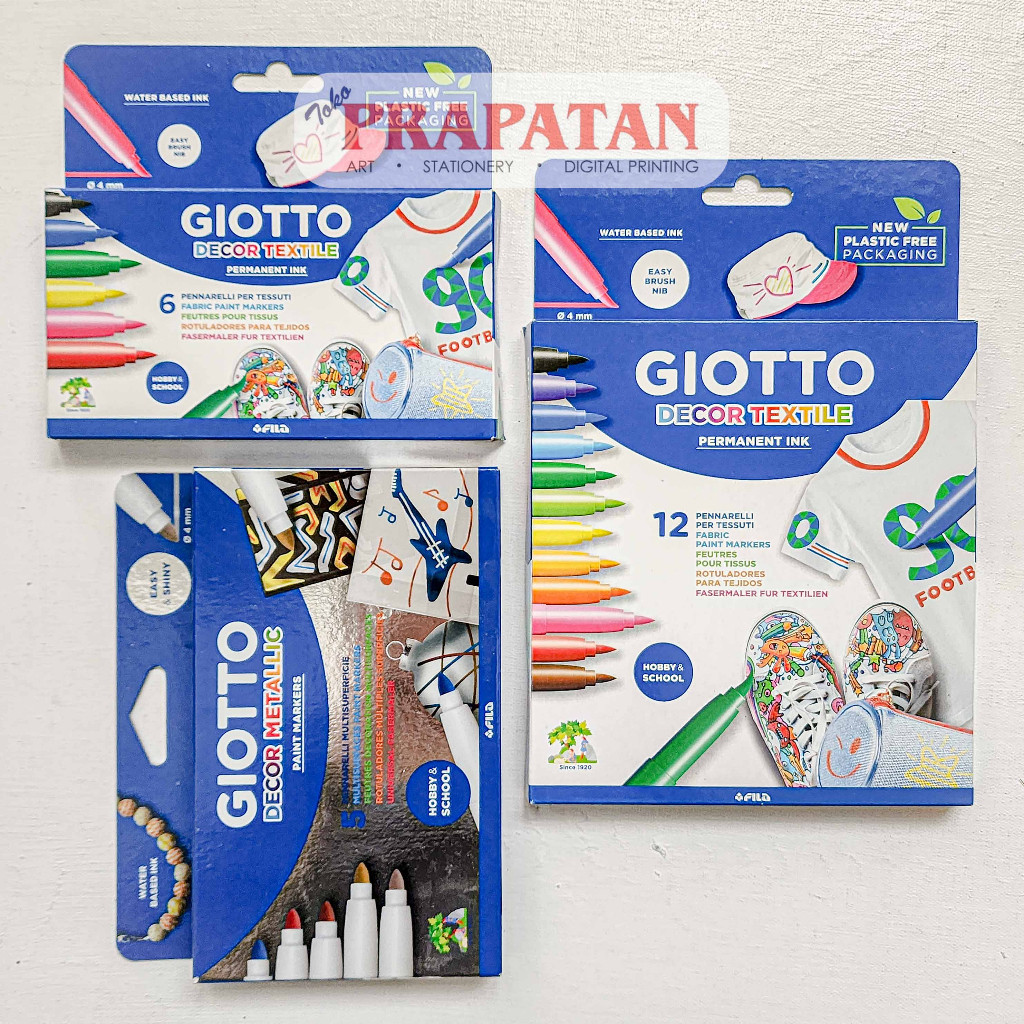 

Giotto Decor Textile Set Fabric Marker Spidol Kain