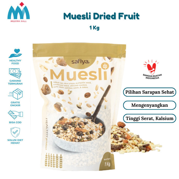 

PROMO Muesli Sereal 1 Kg Safiya Sereal dan Snack Sehat