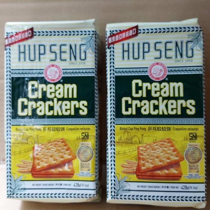 

PROMO 2 PCS HUP SENG CREAM CRACKERS 428gram BISKUIT HUP SENG
