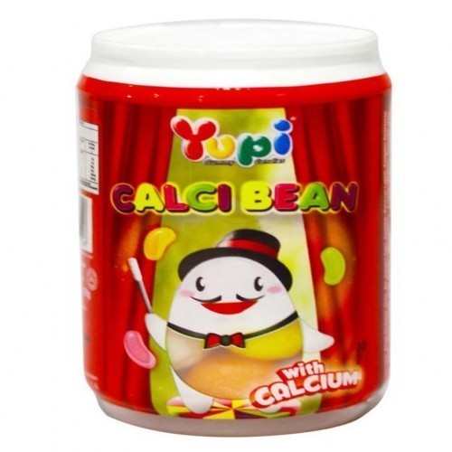 S75254 YUPI CALCI BEAN PERMEN JELLY 70GR BOTTLE MAJU BERSAMA (20251028)