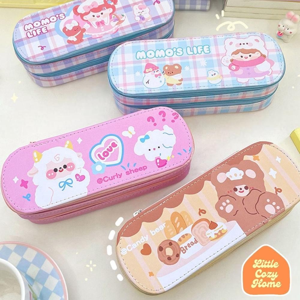 

Lnb-1217 Chibi Cute Pencil Case / Korean Style Kotak Tempat Pensil Besar Dengan Resleting / Muat Banyak / Big Capacity With Zipper Sale