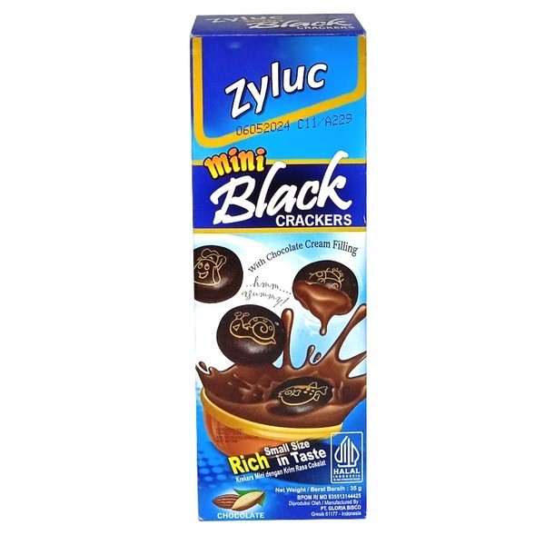S58481 ZYLUC MINI BLACK COKLAT COKLAT BISKUIT 35GR BOX MAJU BERSAMA (20250910)