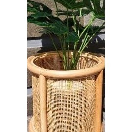 Pot Rotan Tinggi Vas Bunga Sudut/ Cover Pot Tanaman Rotan/ Home Decor