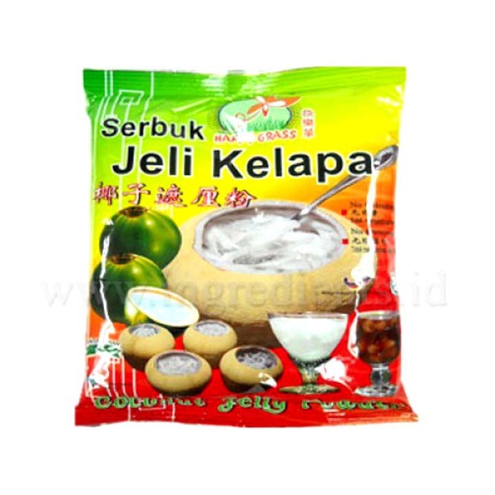 S75675 HAPPY GRASS SERBUK JELI KELAPA PUDING 225GR BKS MAJU BERSAMA (20250527)