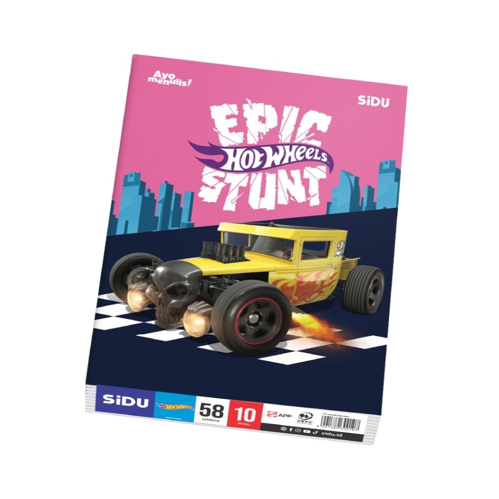 

Boss Sidu Buku Tulis Hotwheels 58 Lembar - 10 Buku