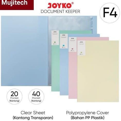 

Beli 2 Murah Joyko Document Keeper F4 (20/40/60 Pocket) Clear Holder Map File Document
