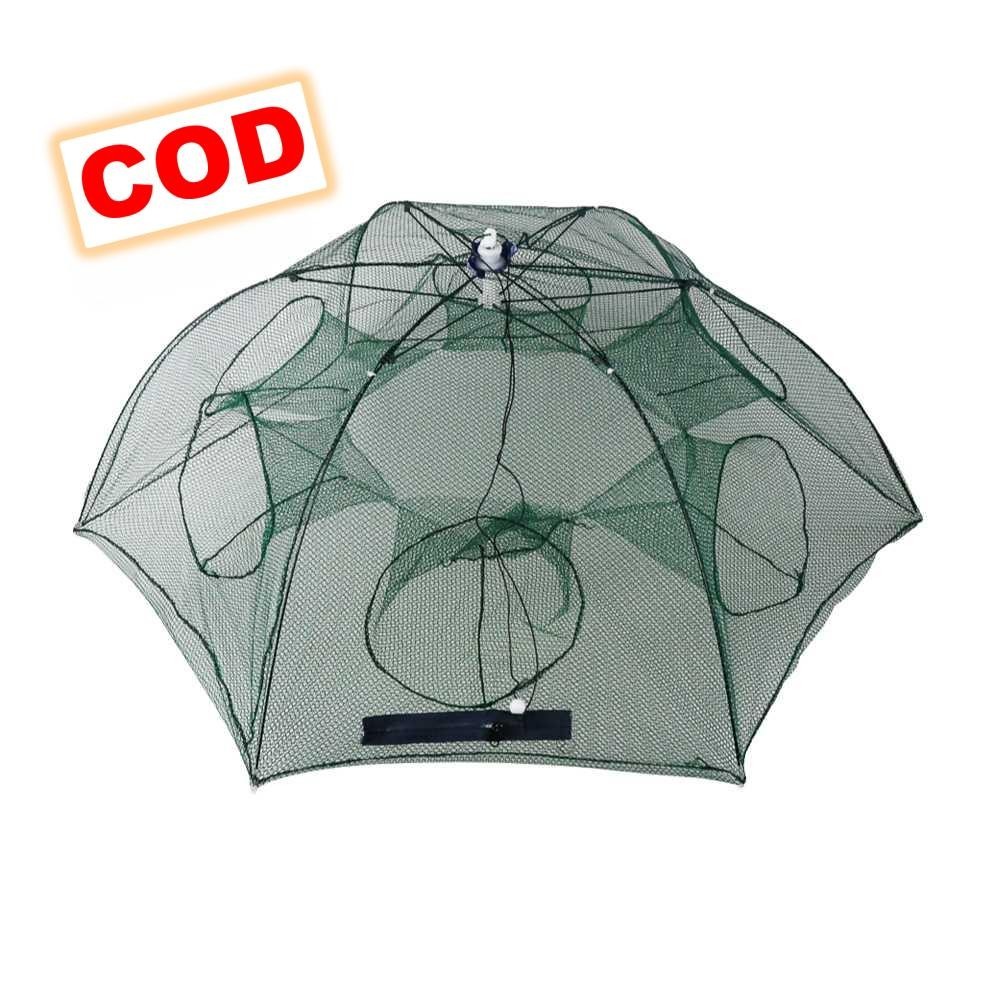 Perangkap Bubu Payung 6 Lubang Jaring Pancing Lipat Ikan Udang Kepiting