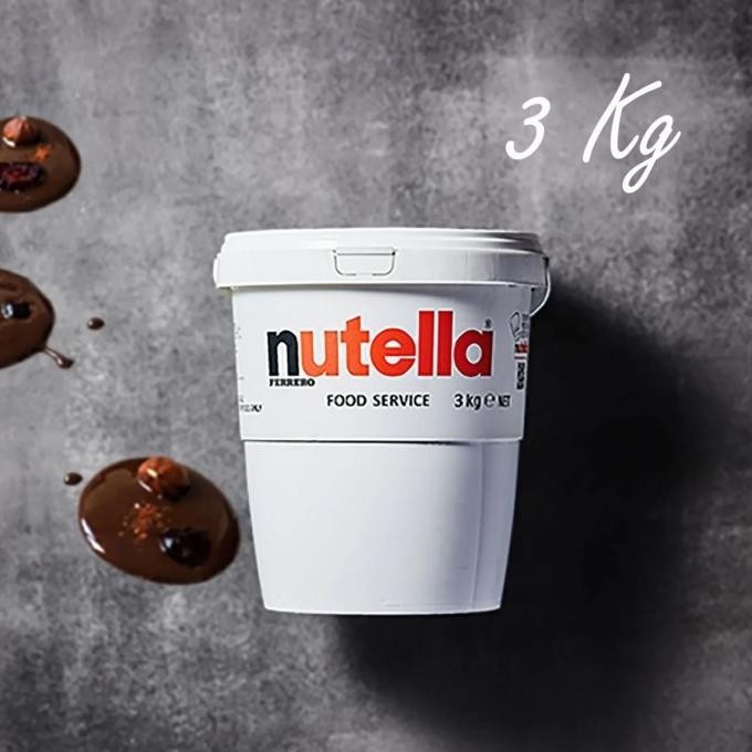 

Nutella 3Kg Selai Coklat & Kacang Hazelnut, Topping, Filling Cake/Kuke
