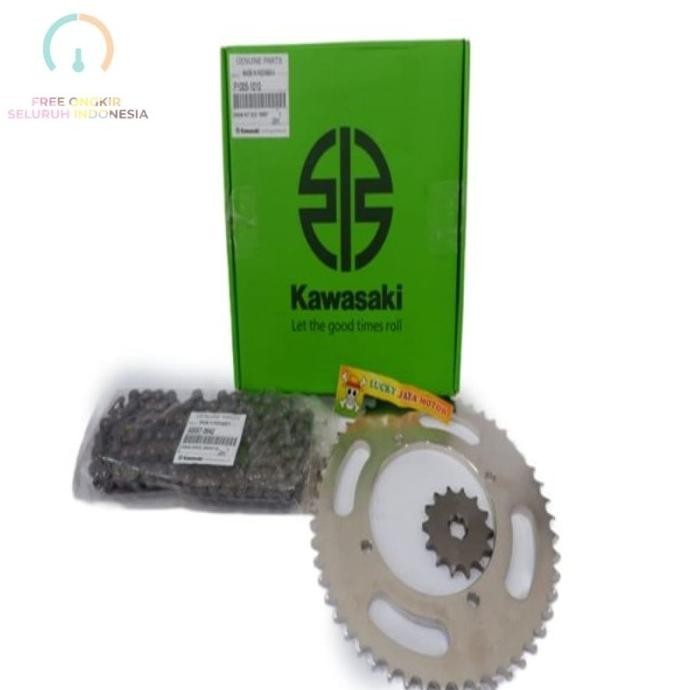 Promo Gearset Girset chainkit gear gir set rantai Klx 150 BF