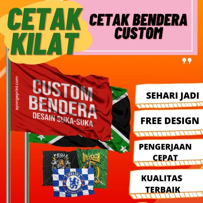 

Terlaris [FREE DESIGN] CETAK BENDERA KAIN STANDAR CUSTOM DESAIN SEKOLAH DLL SALE