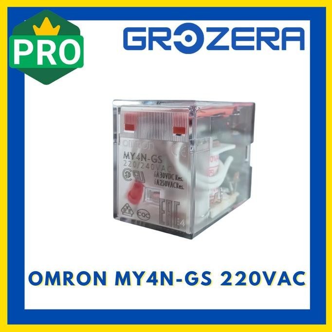 Relay Omron My4N-Gs 220Vac My4N Gs Terbaru