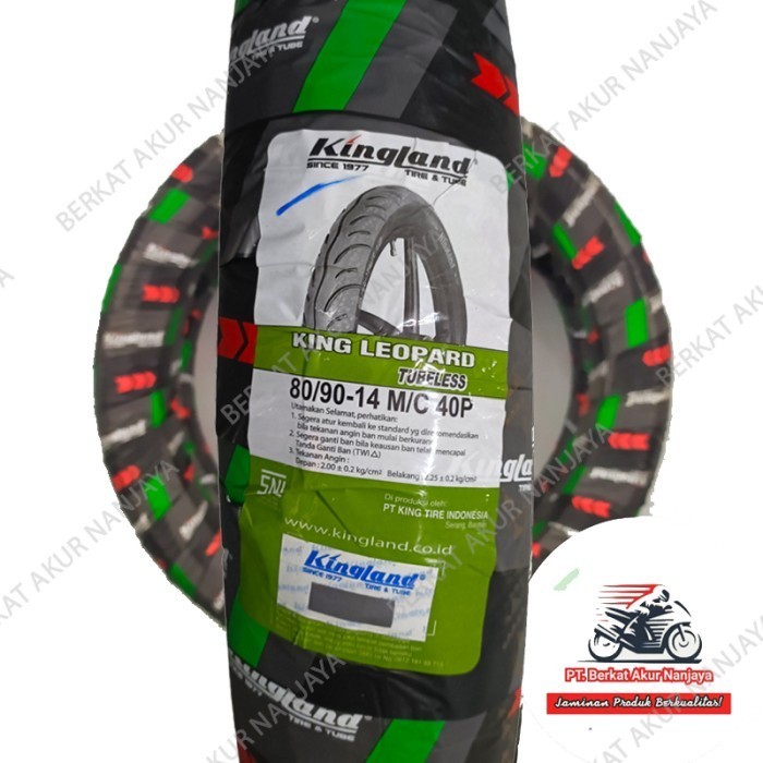 Ban Kingland Leopard 80/90 Ring 14Tubeless Ban Beat Vario Bonus Pentil