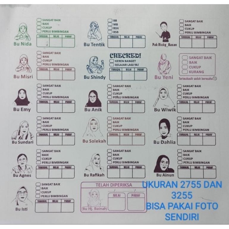 

Promo Stempel Nilai Guru Free Desain Request Suka Suka Bisa Pakai Foto Sendiri Murah