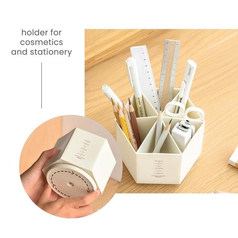 

Yt- [Grassy] Haru Tempat Pensil Storage Organizer Putar / Tempat Penyimpanan Makeup Putar / Pen Holder Rotate Storage Desk Terbaru