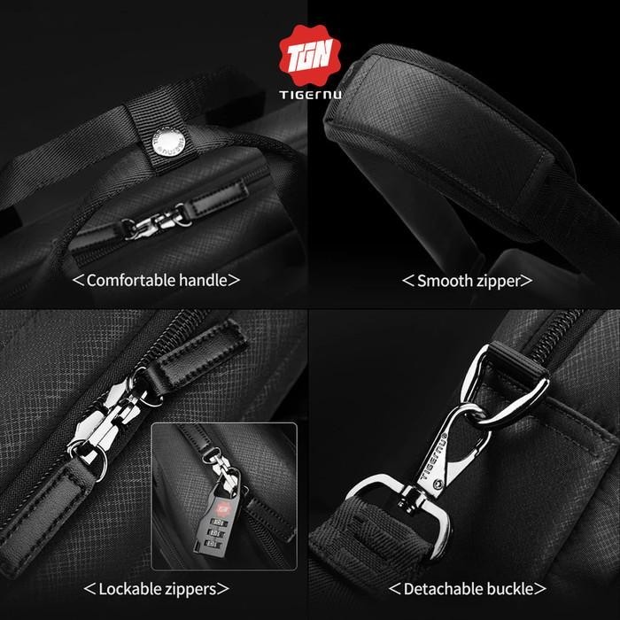 TIGERNU T-L5210 SHOULDER LAPTOP 13 INCH BAG - TAS LAPTOP - BLACK