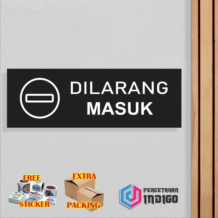 

Murah Papan tanda akrilik sign board Dilarang Masuk Elegan