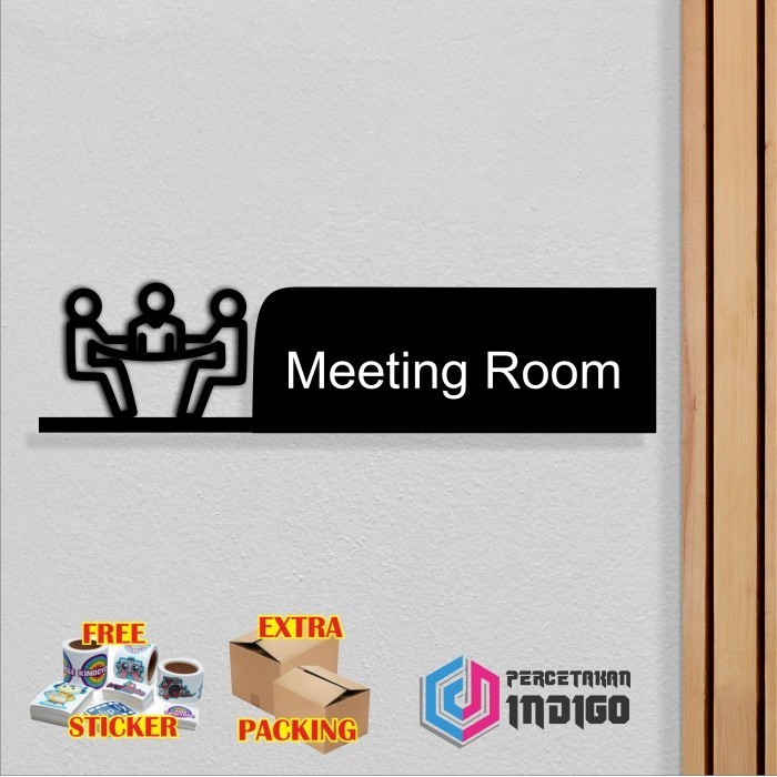 

Murah Papan tanda akrilik sign board Meeting Room Keren