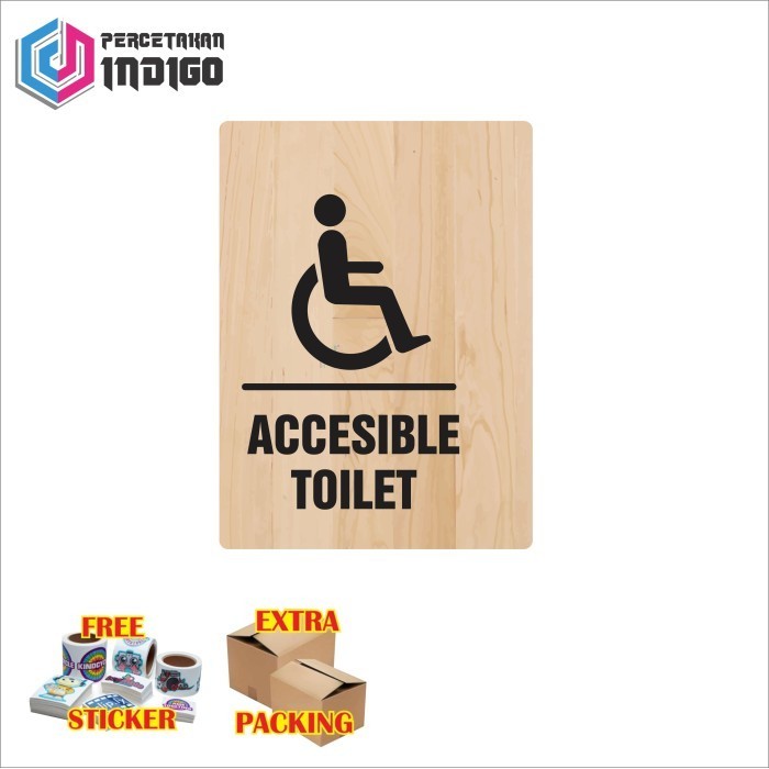 

Murah papan tanda sign board accesible toilet Elegan