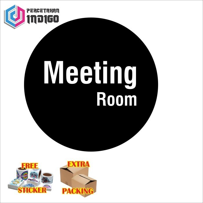 

Terlaris papan tanda sign board bulat meeting room hitam Keren