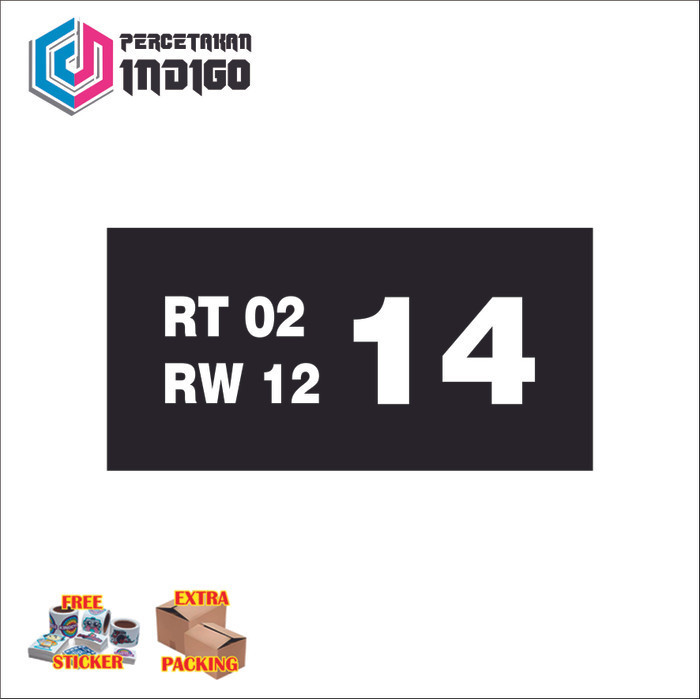 

Grosir sign papan akrilik acrylic rt 02 rw 12 14 Keren
