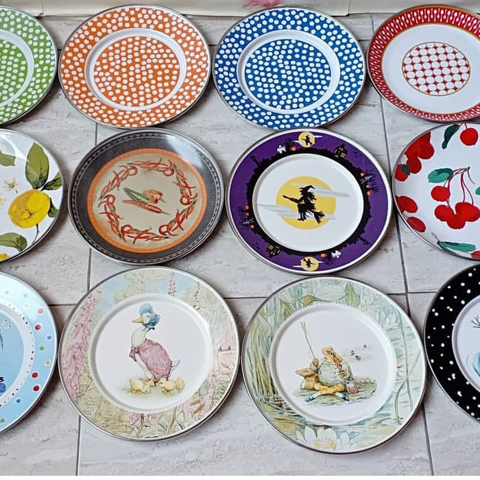 Ede Piring Enamel (1Set Isi 4Pcs)