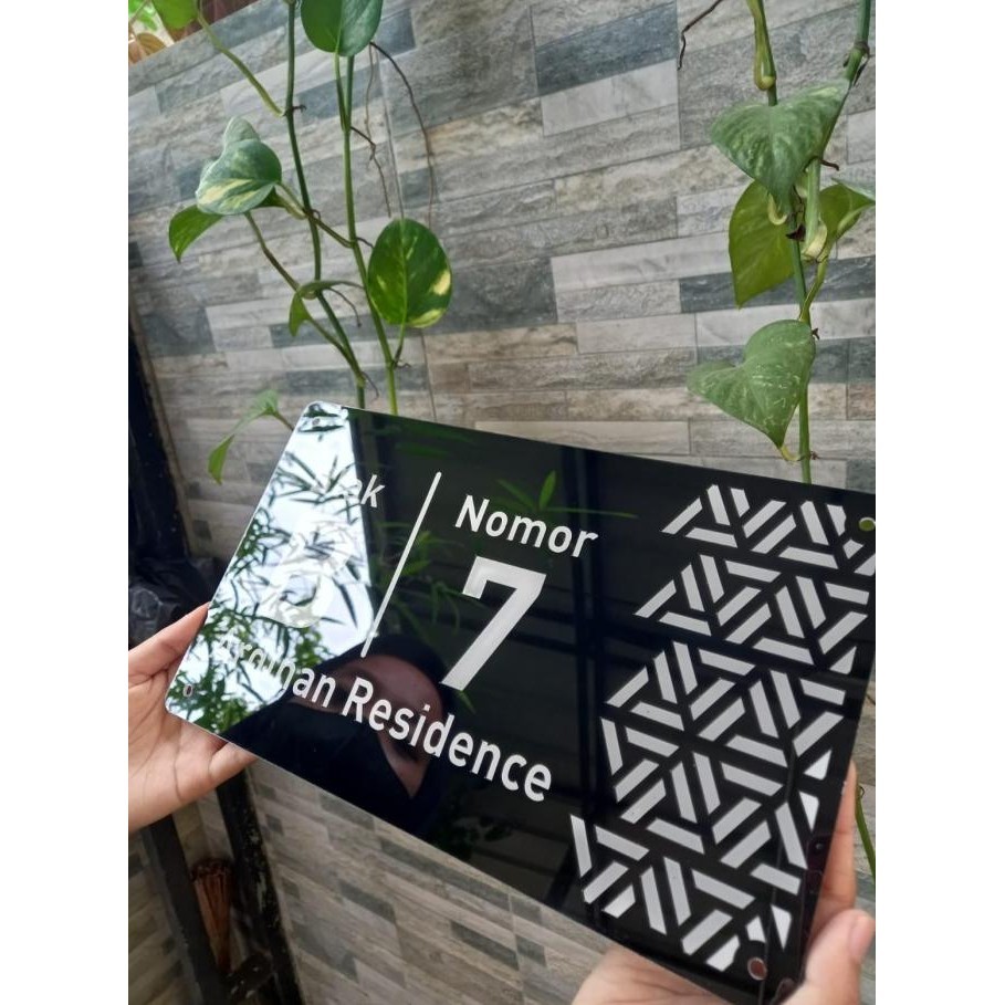 Papan Nomor Rumah | No Rumah Acrylic Akrilik Type Aesthetic Minimalis