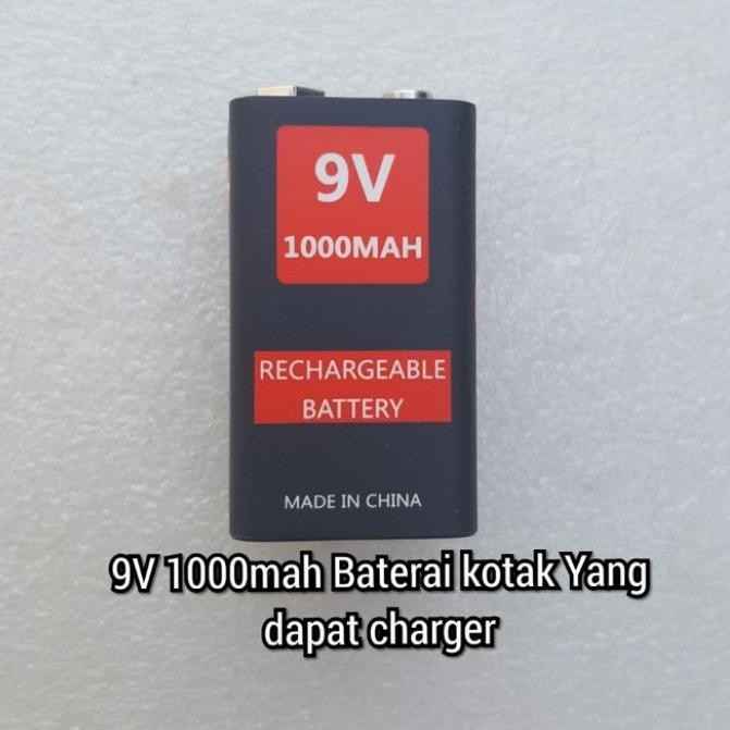 Baterai Kotak 9V 1000Mah 1.000 Mah Charge Isi Ulang Batre Rechargeable
