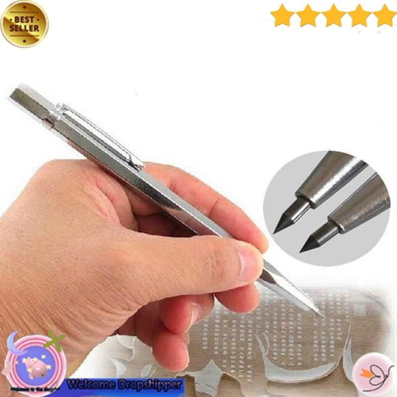 

KNIFEZER Pena Ukir Metal Scriber Tungsten Carbide Tip WD4
