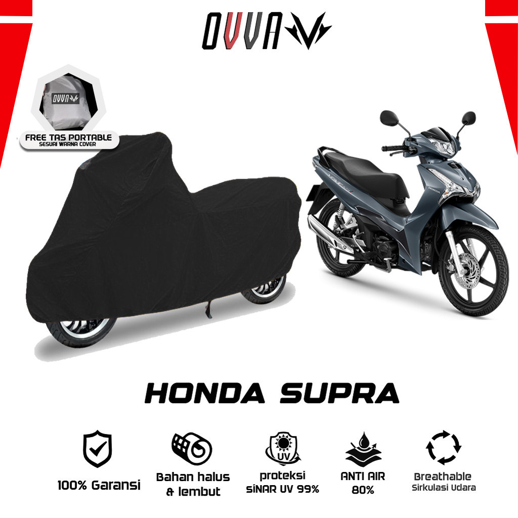 Cover Motor Supra / Sarung Motor Honda Supra 125 / Selimut Supra 150 / Pelindung Motor Supra