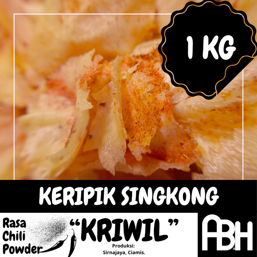 

ABaH Keripik Singkong Kriwil Rasa Asin Pedas 1000gr