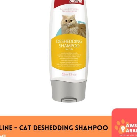 Bioline Cat Deshedding Shampoo 200Ml / Shampoo Kucing Bulu Rontok